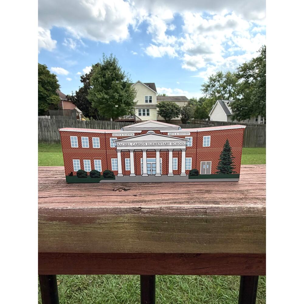 Cat's Meow Village Rachel Carson Elementary Gaithersburg MD Custom Signed 2001
